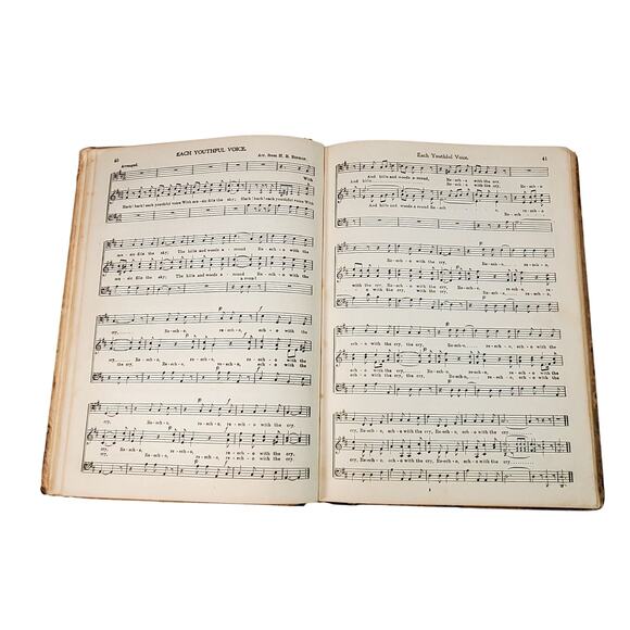 Antique Music Book The High School Glee and Chorus Book 1903 HC Flanagan Co - Picture 12 of 15